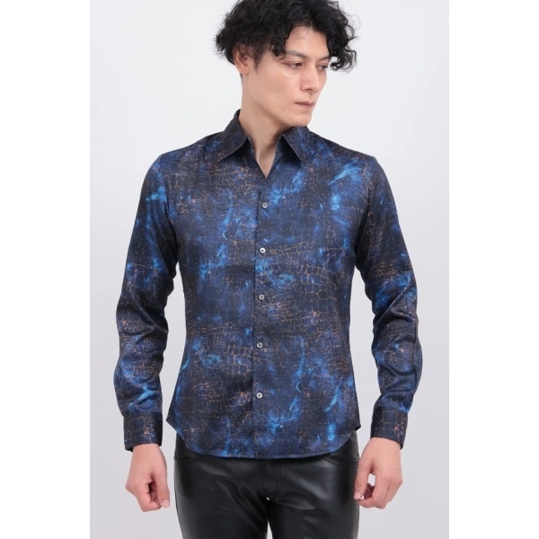 美品【TORNADO MART】花柄 長袖 ドレス シャツ 細身 日本製 ③ Yahoo!オークション -Lサイズ以上(長袖シャツ)の落札相場・落札