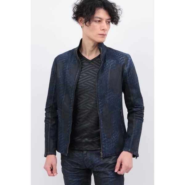 TORNADO MART∴ウェットルックシールライダースブルゾン | トルネード