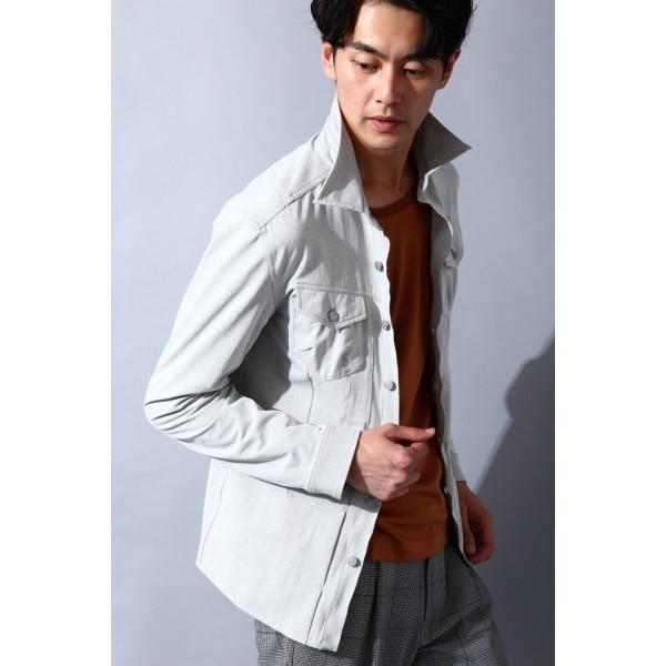 HIGH STREET∴デニムライクシャツブルゾン