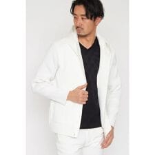 HIGH STREET∴キカブリスターニットコンビフーディーブルゾン