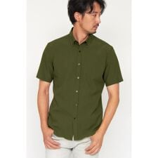 HIGH STREET∴４WAYサッカー釦ダウン半袖シャツ