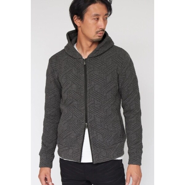 HIGH STREET∴キカ柄キルトジャガードZipパーカー | ハイストリート