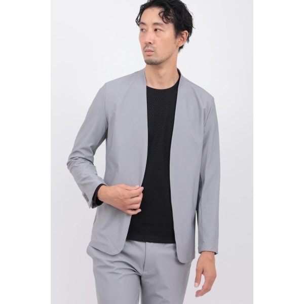 HIGH STREET∴リフラクスエコストレッチノーカラージャケット | ハイ