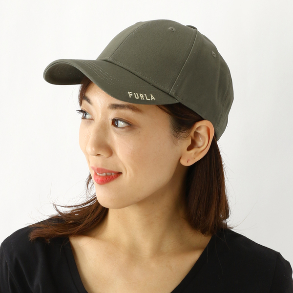 【洗える・UV対策・サイズ調節OK】コットンツイルロゴ刺繍6パネルキャップ/レディース帽子