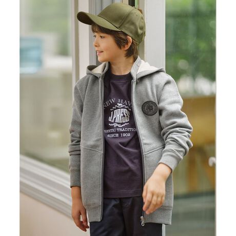 ホットビスケッツ ミキハウス 110 裏起毛パーカー やすくっ グレー 