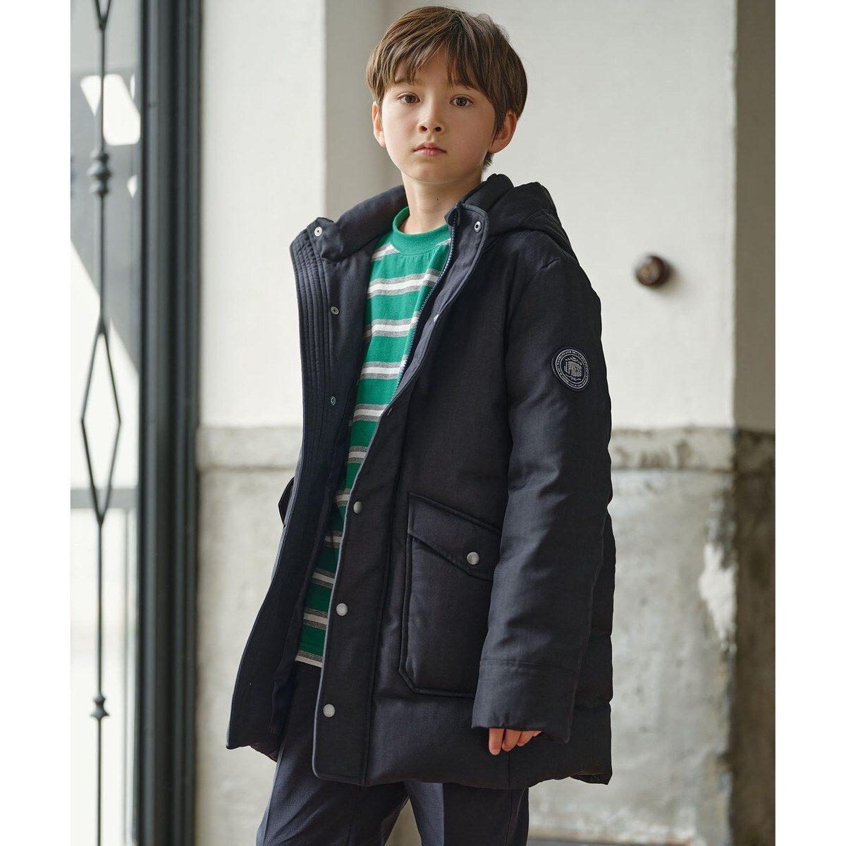 140-170cm】ウールライクヘリンボーン ダウンコート | Jプレス(J