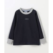 【100-130cm】裏毛ラグラン ロゴトレーナー