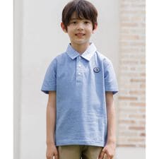 【100-130cm】カノコ ライク 半袖ポロシャツ