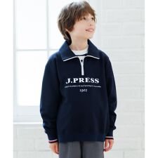 【140-170cm】ミニ裏毛 ハーフジップ トレーナー