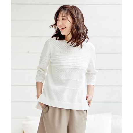 洗える】レーシーパターン ニット | Jプレス(J.PRESS) | マルイウェブ 