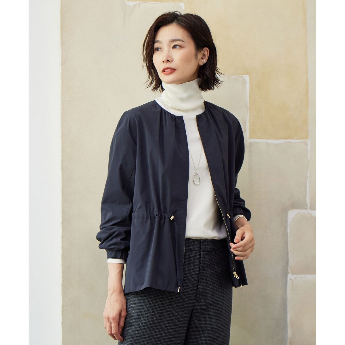 洗える・撥水】Artirosa ノーカラー ブルゾン | Jプレス(J.PRESS