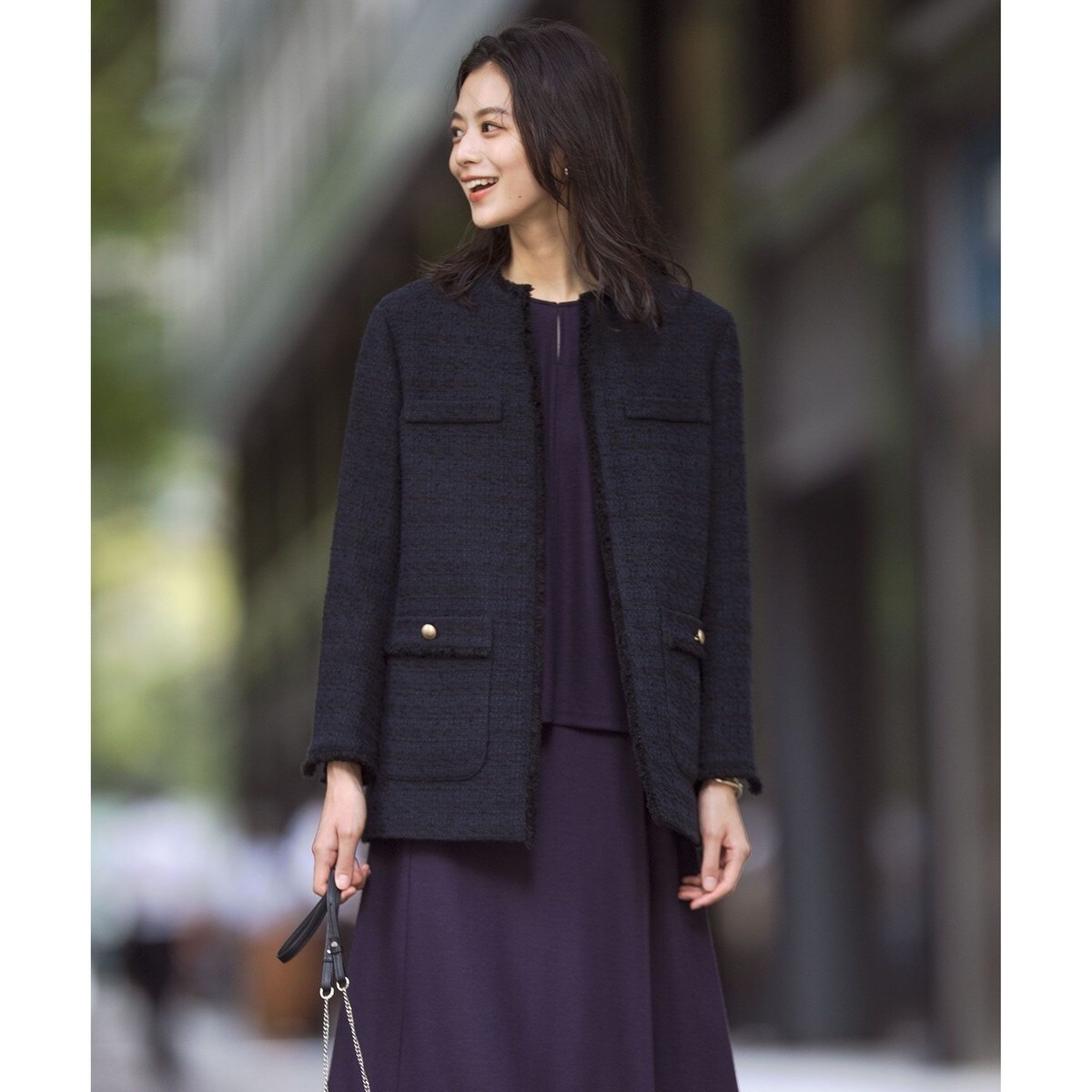 ハリスツイード テーラードジャケット ハリスツイード・テーラードジャケット/DoCLASSE