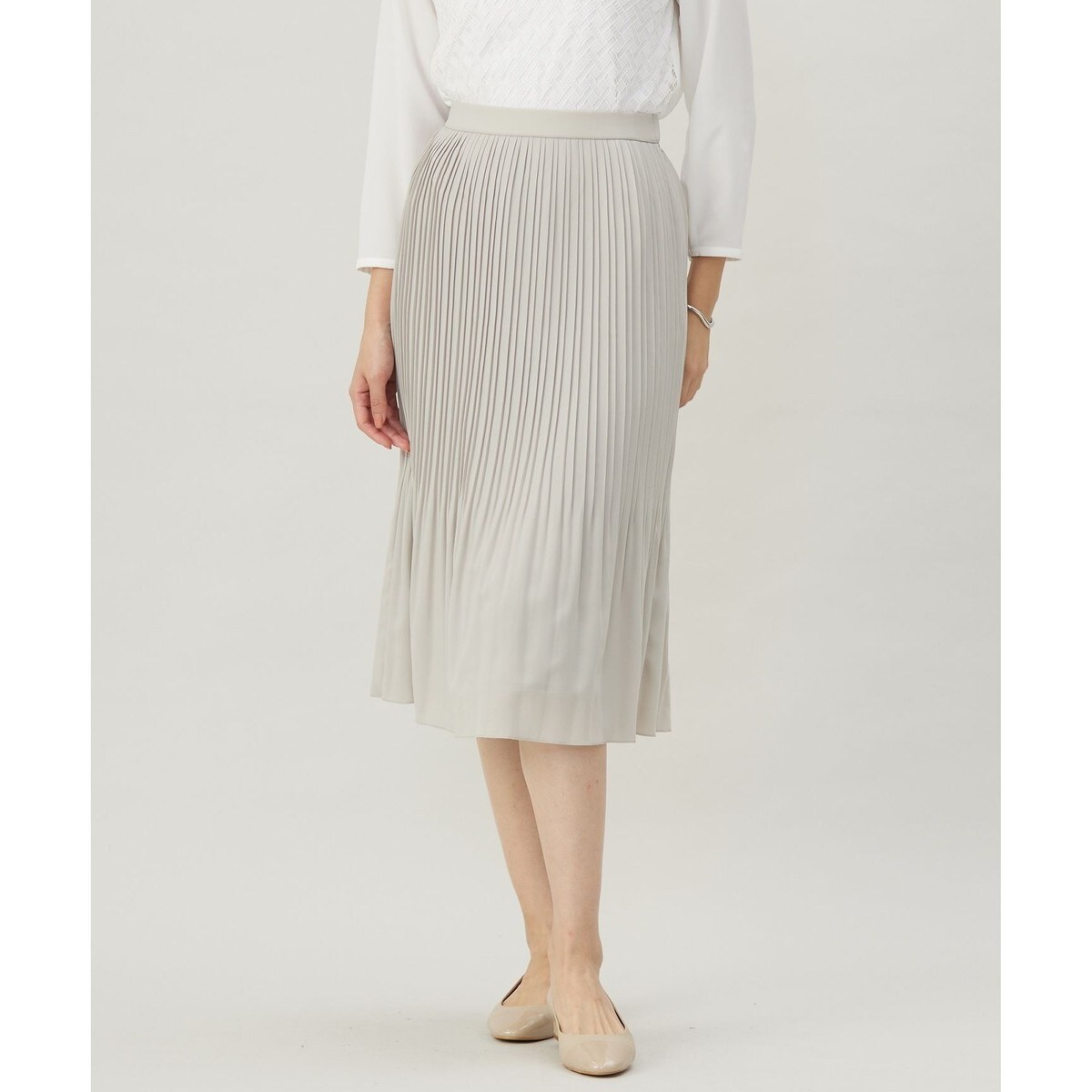 23区【洗える】フレンチペイズリーデシン ティアードスカート 洗える】フレンチペイズリーデシン ティアードスカート / 23区