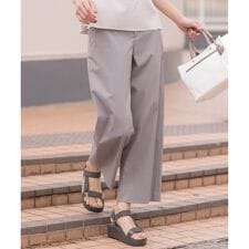 【セットアップ対応・洗える・撥水・防汚】コットンFITTYシャーク ワイド アンクル パンツ