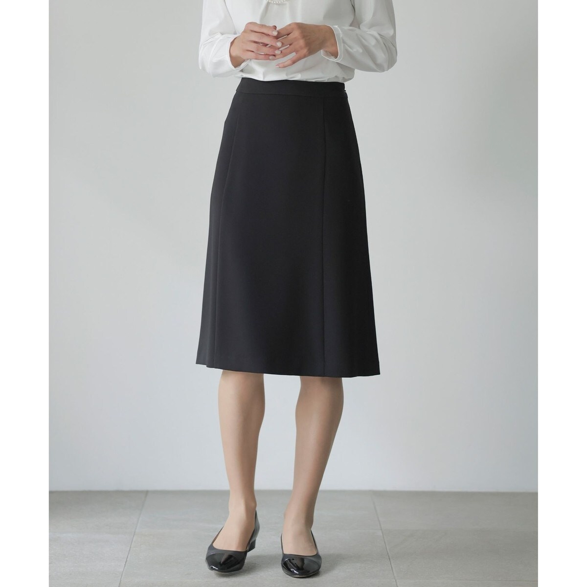 【セットアップ対応・洗える】セラテリーダブルクロス フレアー スカート