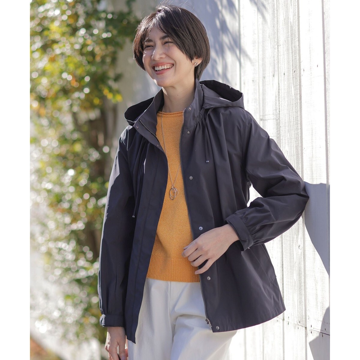 【23区】25SS VERY3月号掲載/撥水加工ライトツイル フーディーアウター VERY3月号掲載/撥水加工】ライトツイル フーディーアウター | 23区