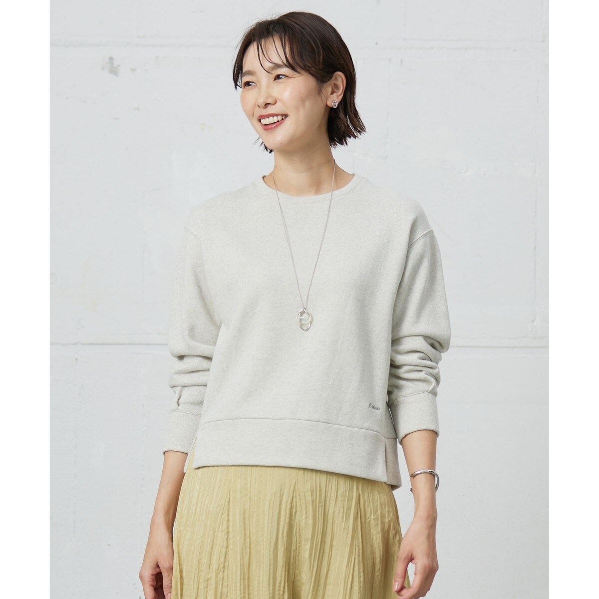 【WEB限定カラーあり】ラメ裏毛 カットソー