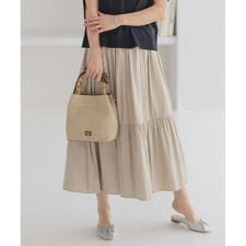 【洗える】シャンブレーツイル ティアード スカート | Ｊプレス(J.PRESS)