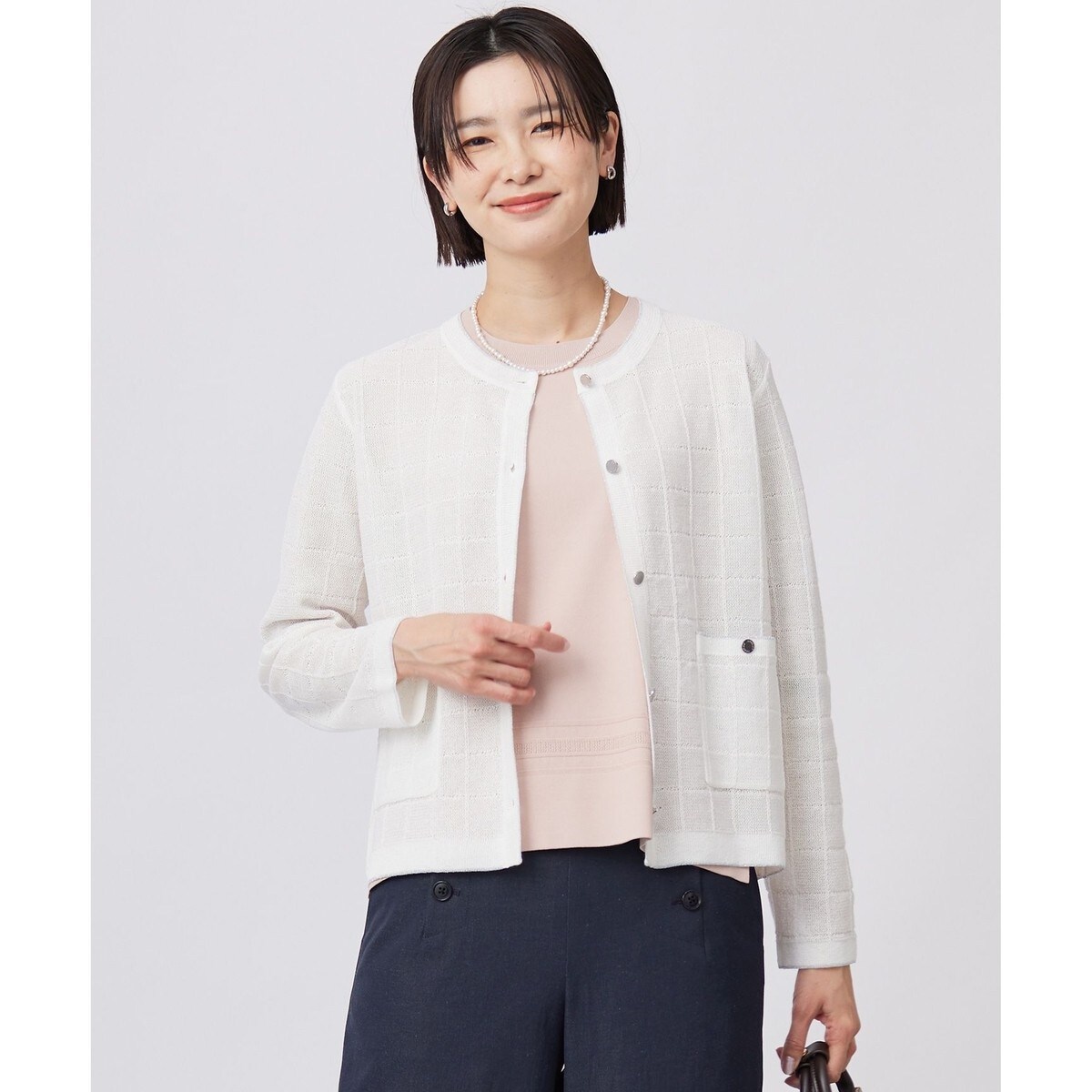 【洗える】MIX COLOR SLUB ケーブル ニット 洗える】MIX COLOR SLUB ケーブル ニット / J.PRESS LADIES S