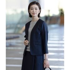 【セットアップ対応・洗える・UVケア・吸水速乾】OXIJEWELストレッチ ノーカラー ジャケット