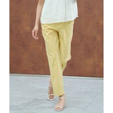 【洗える】セルロースリネンストレッチ テーパード パンツ