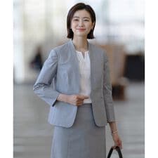 【セットアップ対応・洗える・撥水】コットンFITTY ノーカラー ジャケット