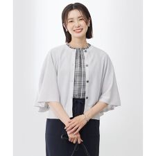 【洗える・抗菌防臭】COTTON ACETATE DRY バタフライスリーブ カーディガン