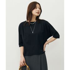 【洗える・抗菌防臭・接触冷感・吸水速乾】ドライポンチ ボートネック カットソー