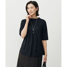 【洗える・抗菌防臭・接触冷感・吸水速乾】ドライポンチ フレア カットソー