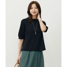【洗える・抗菌防臭・接触冷感】ドライポンチ モックネック カットソー