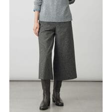 シルクネップツイード クロップド パンツ