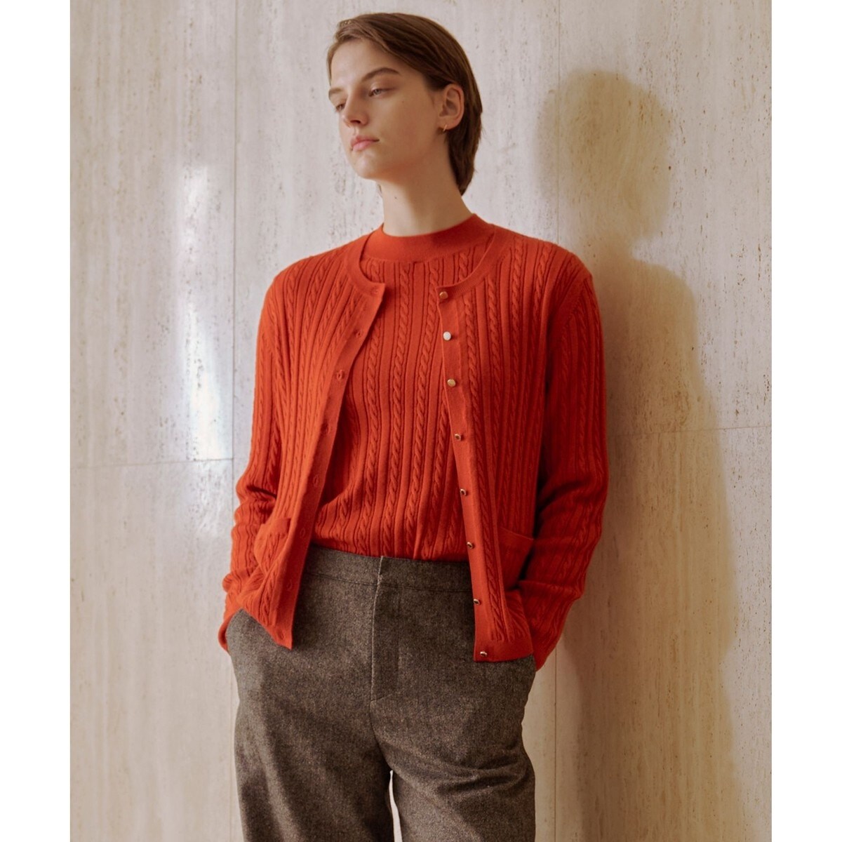 KNIT BASIC クルーネック カーディガン | Jプレス(J.PRESS) | マルイ 