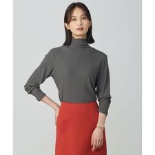 カシミヤシルク シアーリブ タートル カットソー