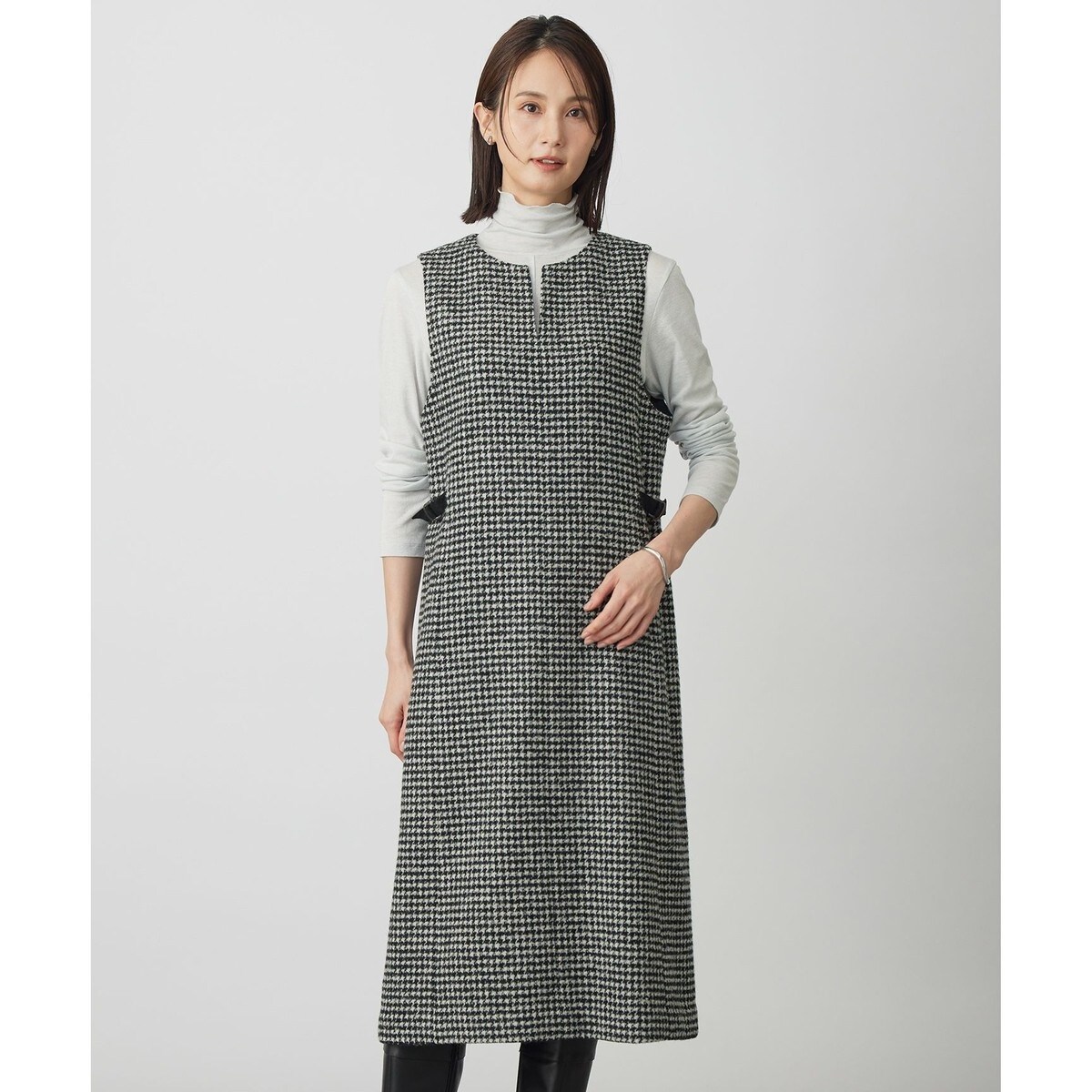 ウールブレンド ジャージー タートルネック ミディ ドレス | ポロ