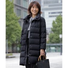 【洗える・2way】タフタダウン ロング丈 コート
