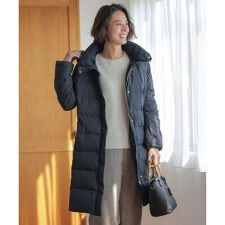 【洗える・2way】タフタダウン ロング丈 コート