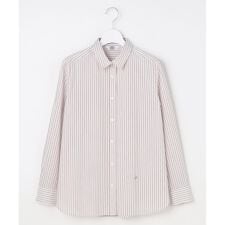 BEZコットンナイロン ストライプ シャツ ブラウス