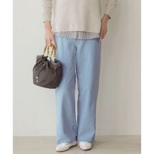 コットンリネン 7oz デニム セミワイド パンツ