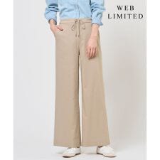 【WEB限定】セルロースリネンストレッチ ワイドストレート パンツ