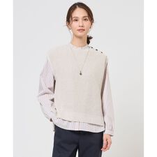 【WEB限定カラーあり】LINEN COTTON ニット ベスト