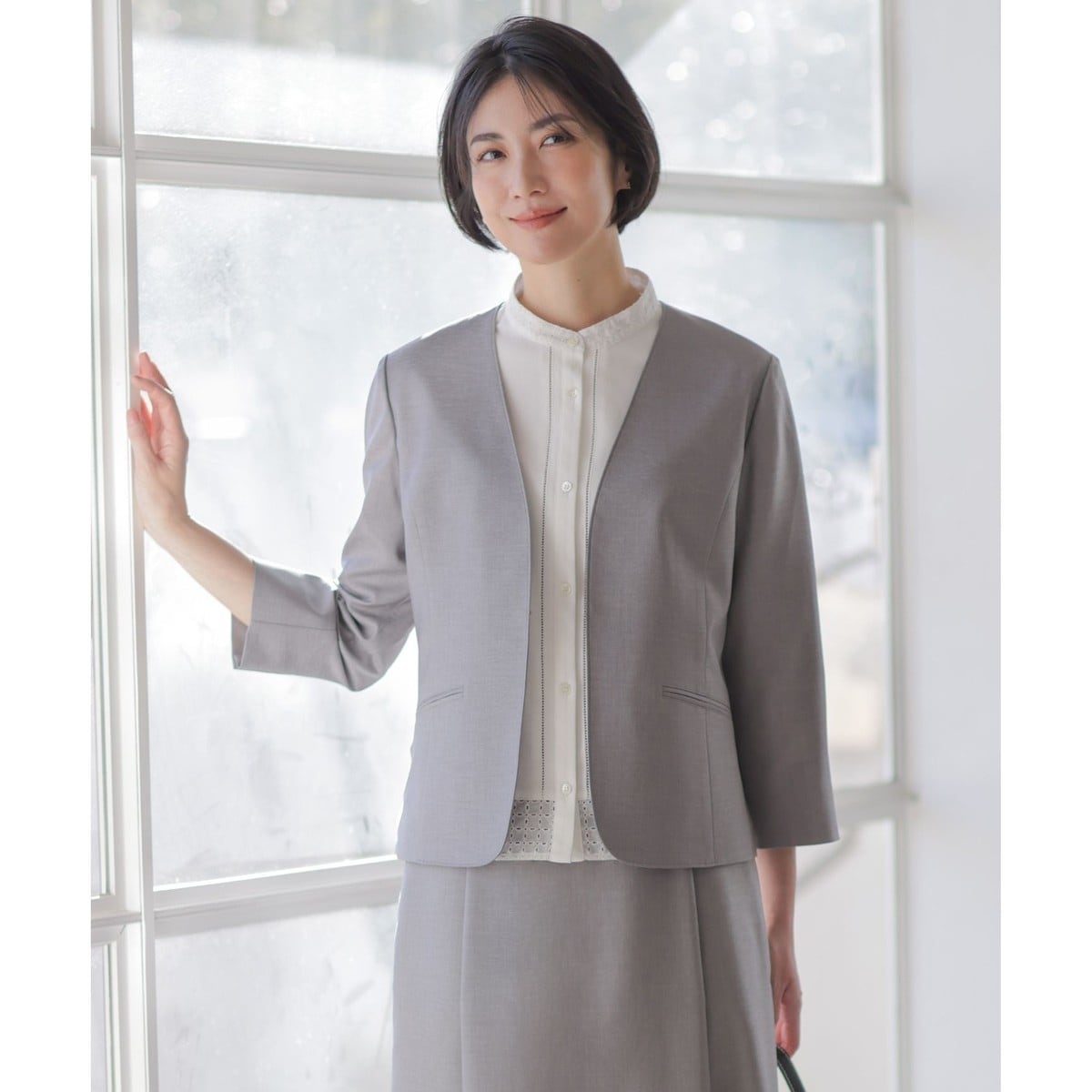 定番人気・セットアップ対応】OXIJEWEL ストレッチ ノーカラー