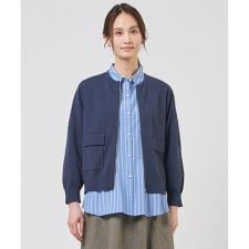 LINEN COTTON BLEND ニット ブルゾン