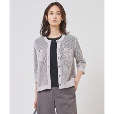LINEN COTTON BLEND ニット カーディガン