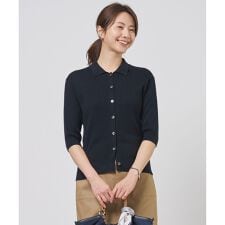 LINEN COTTON ポロ ニット