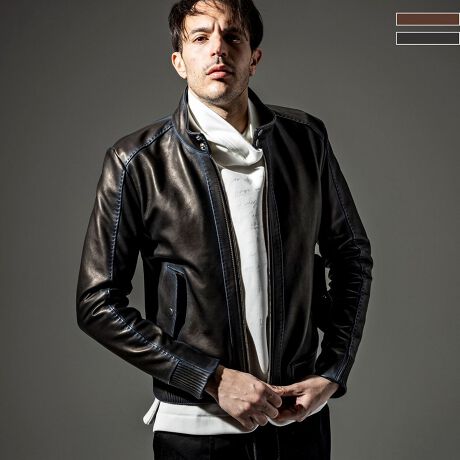 C DIEM(カルペディエム)シープレザーグラデーションハリントン  