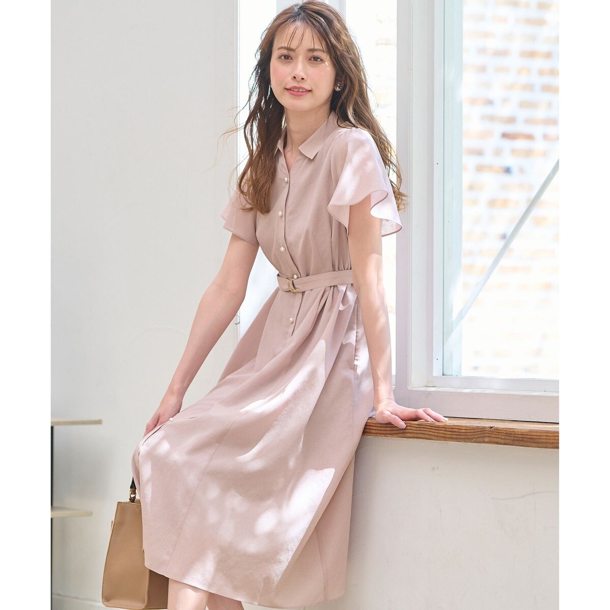 any SiS ビューティーフレアシャツワンピース　ネイビー エニスィス M any SiS ビューティーフレアシャツワンピース ネイビー エニスィス M