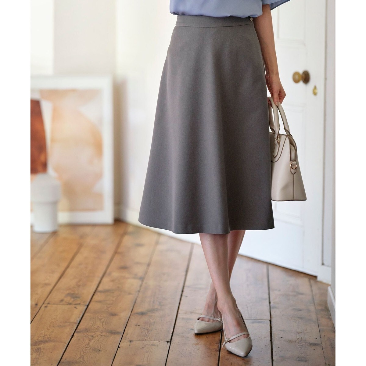 DT MaxMara ★ プリント サテン スカート 1GENEVE ブラウン ZARA - ZARA サテン風ミディ丈スカート ブラウン ロングスカート