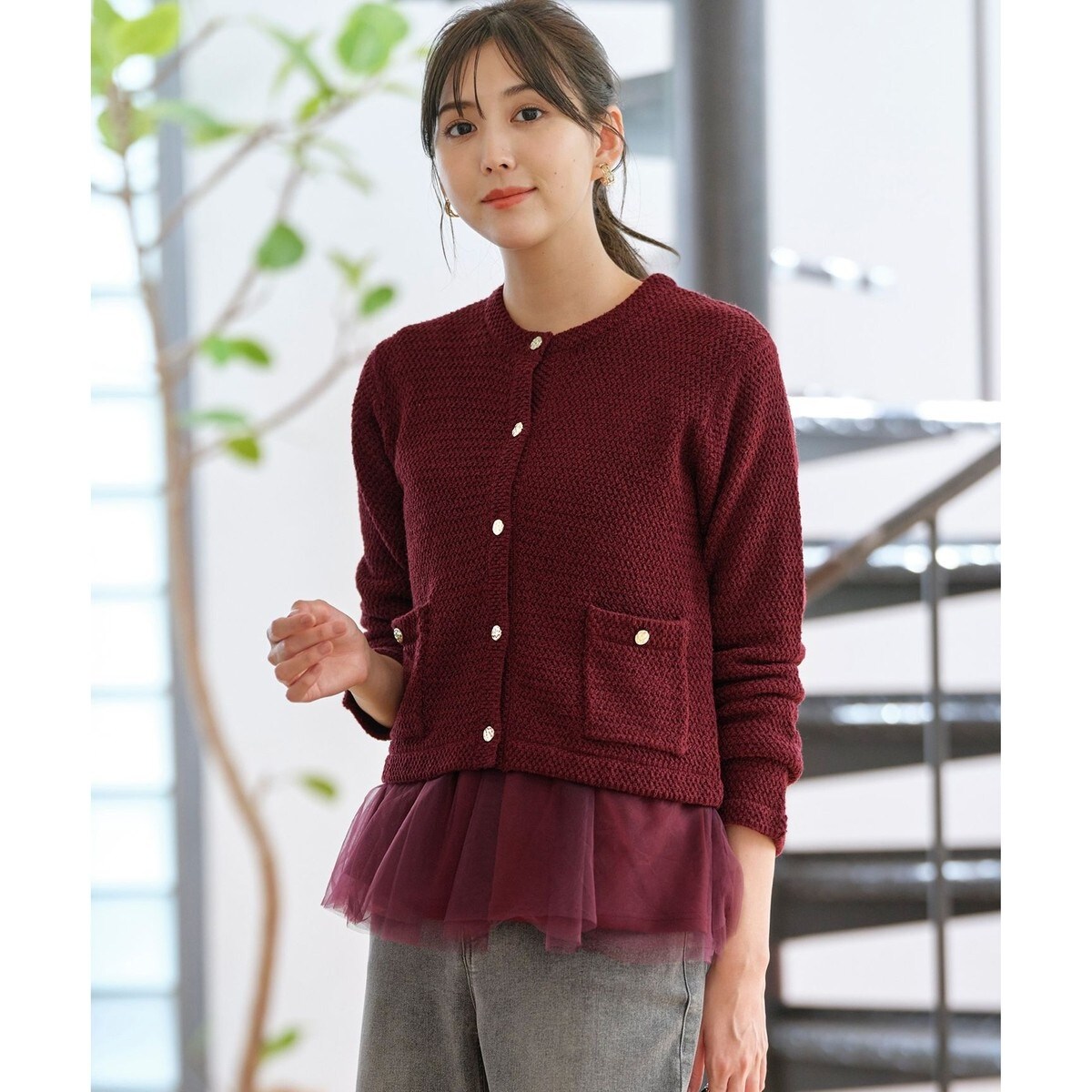 【新品】anysis チュールインナーツイン インナー付きカーディガン 2SET】チュールインナー ツイン | エニィスィス(ANY SIS) | マルイ