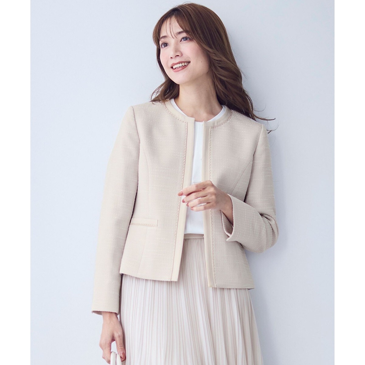 新品⭐︎ any sis ノーカラー　ジャケット　セレモニー　式典 エニィスィス(ANY SIS) レディース ノーカラージャケット の一覧