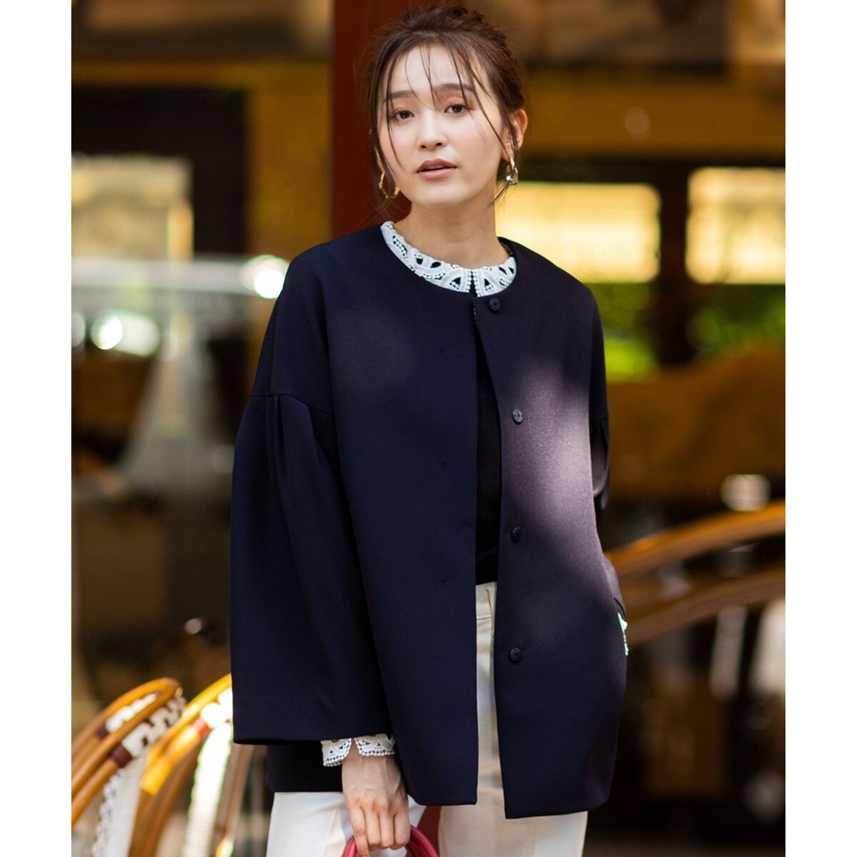 anySIS アウター Mサイズ エニィスィス ANY SIS 【2WAY】リバーシブルショートボア アウター